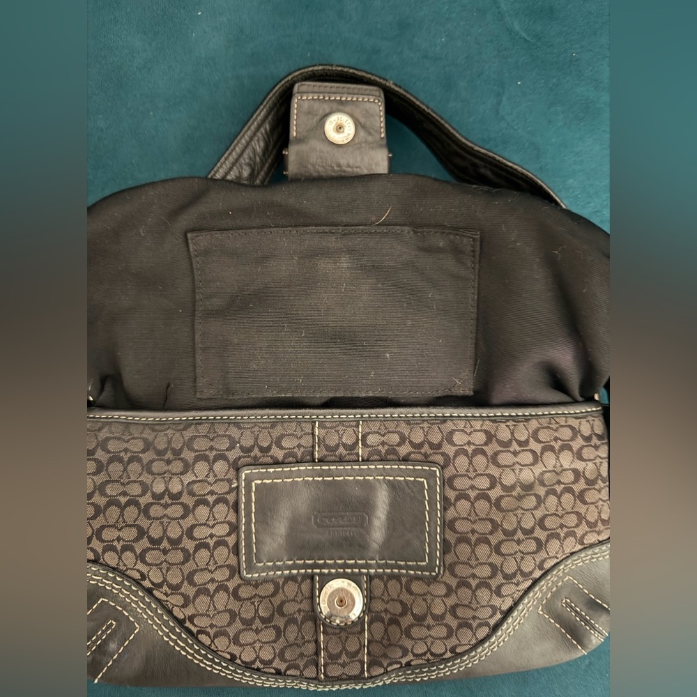 Y2K Coach Soho Black Signature Hobo Bag 3628 - Picture 11 of 14